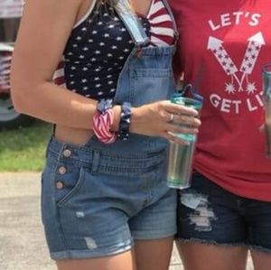 Blue Jean Short Overalls